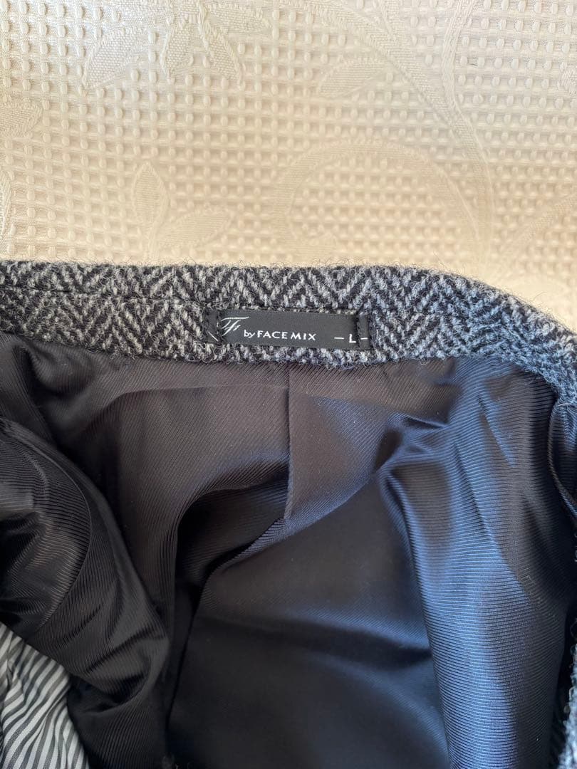 ハリスツイード　ヘリンボーン テーラードジャケット　L