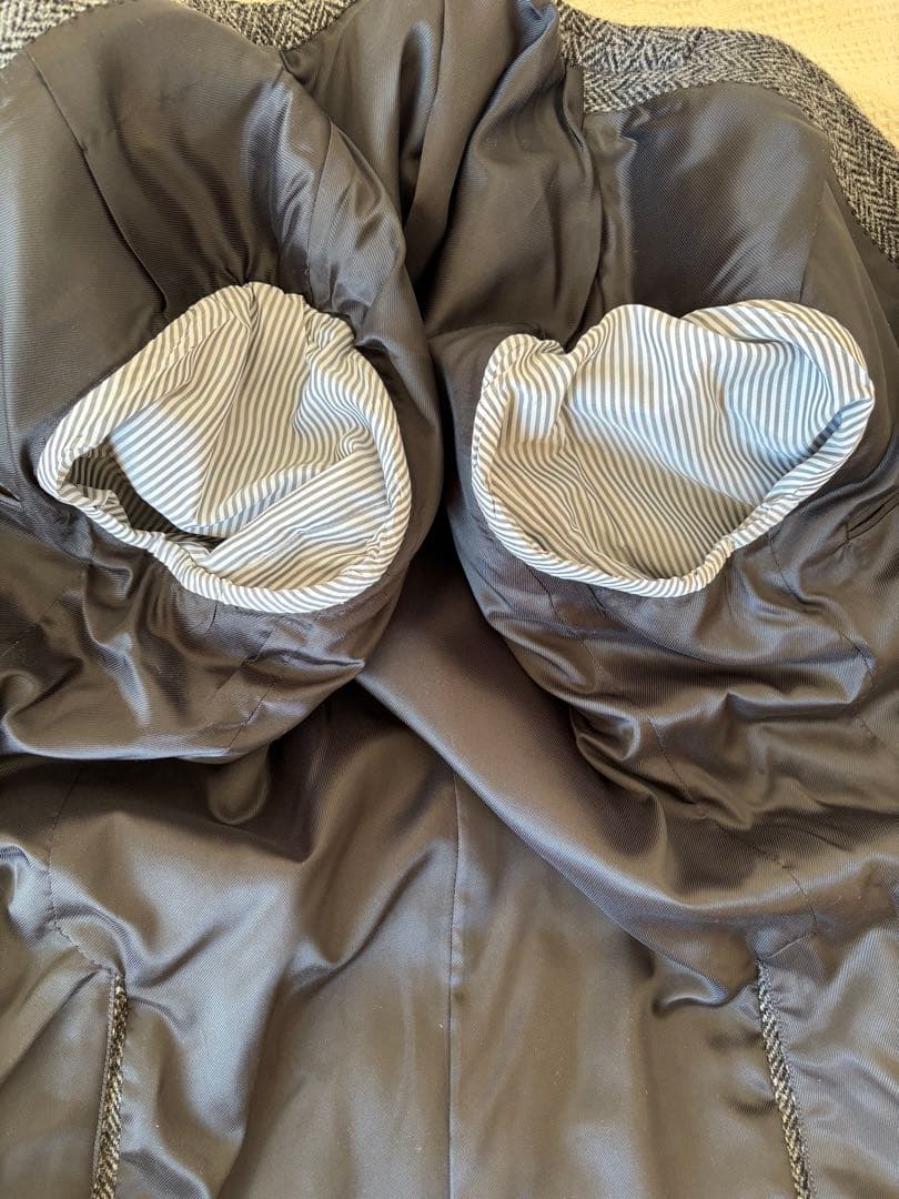 ハリスツイード　ヘリンボーン テーラードジャケット　L