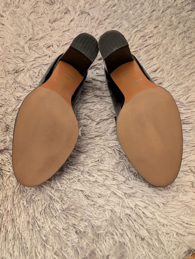 なつなっつ ランバンオンブルー リボン付ブラックローファー