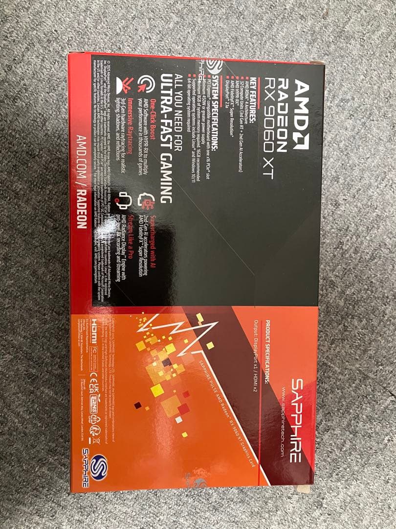 グラフィックボード・グラボ・ビデオカード Sapphire Radeon RX9060XT 16GB