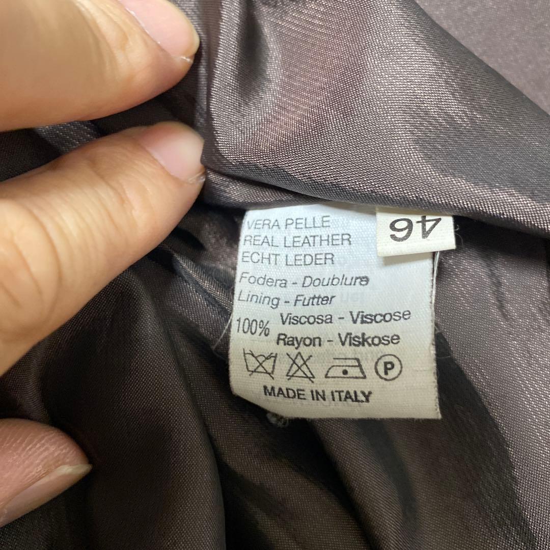 イタリア製 マルセル・ラサンス ブラウン レザージャケット メンズ サイズ L