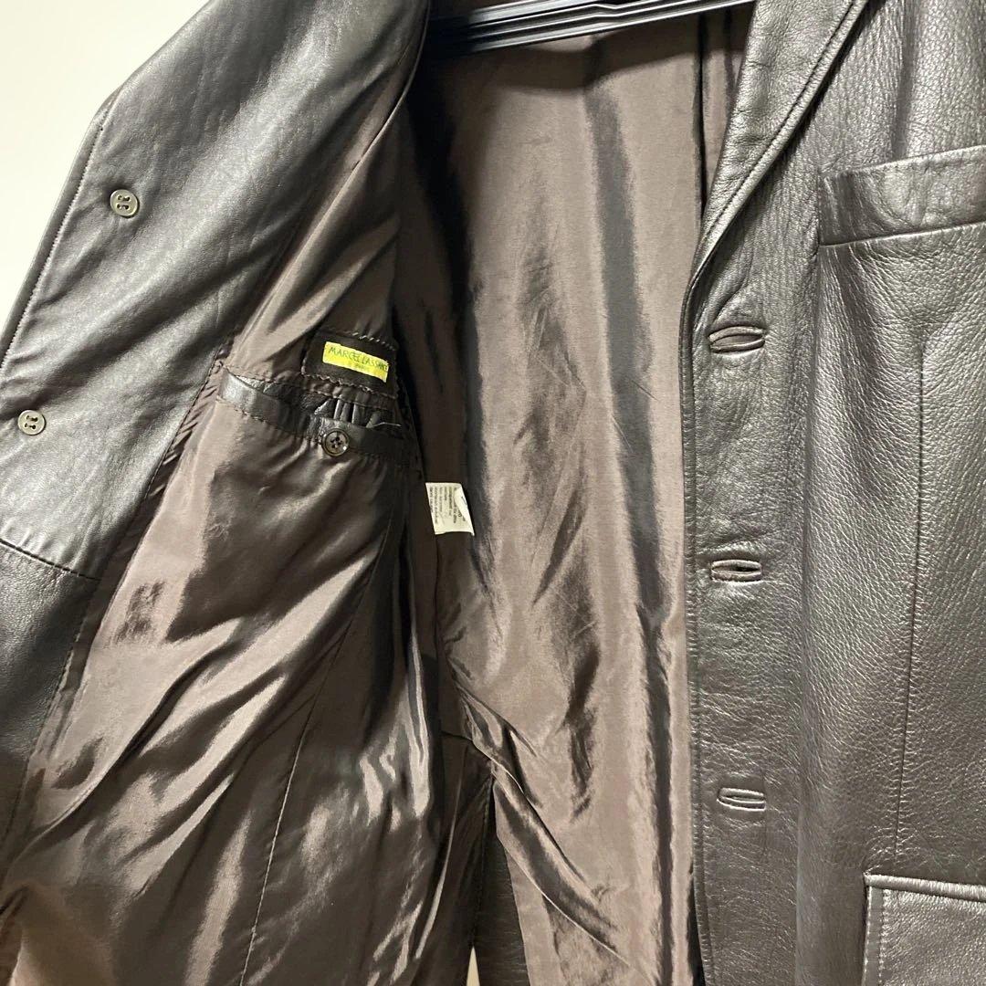 イタリア製 マルセル・ラサンス ブラウン レザージャケット メンズ サイズ L