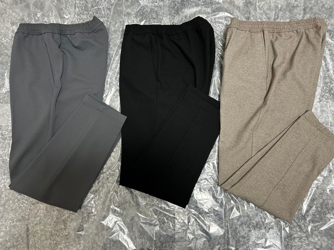 オルマイイージーパンツ M L ブラック グレー ベージュ 裏起毛 GLR