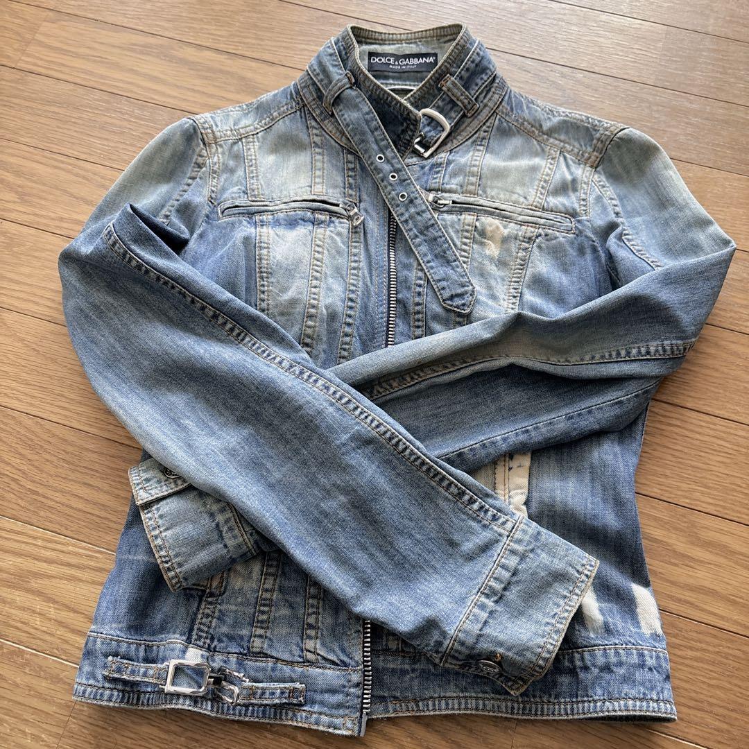 国内正規品DOLCE & GABBANA ブルーデニムジャケット 38 M