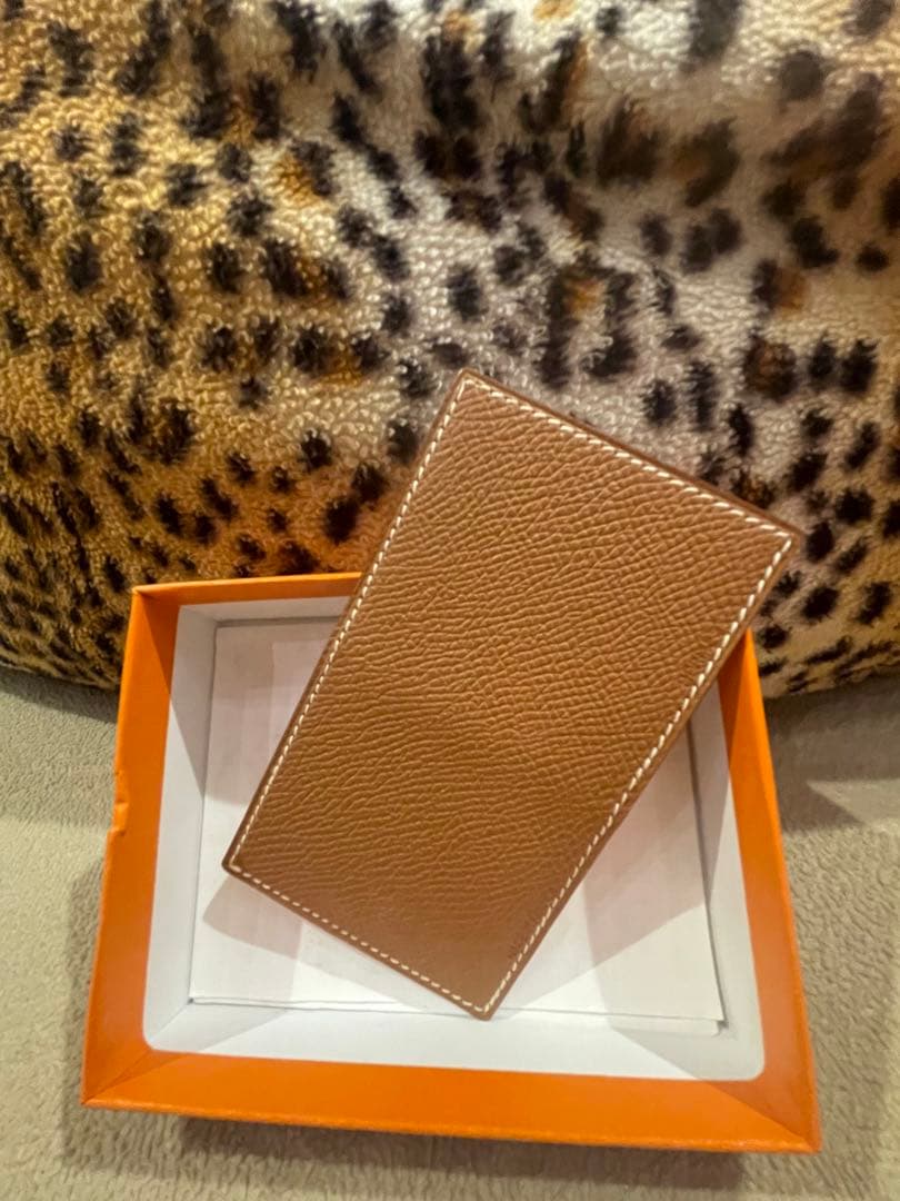 エルメスS ゴールド レザー フォトフレーム 二つ折り