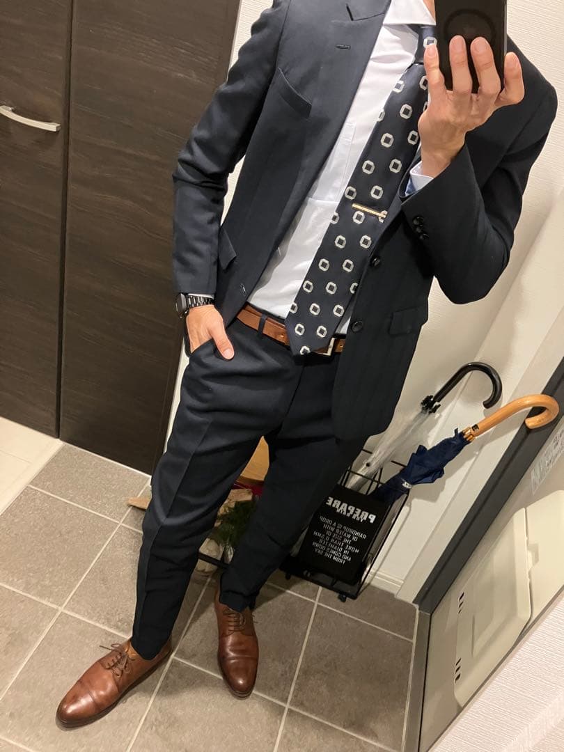 『極美品』SUIT SELECT | スーツセレクト ネイビースーツ