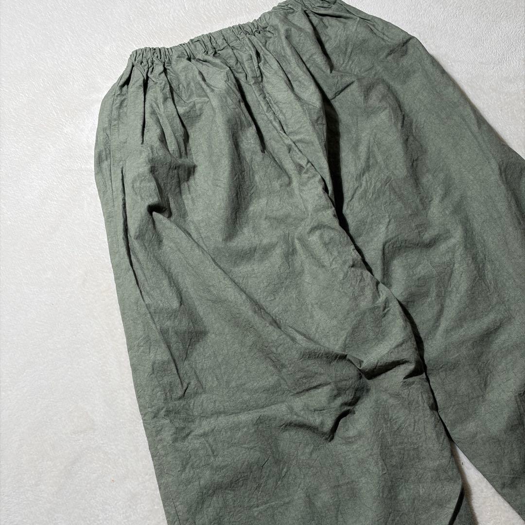 中川政七商店　タイプライター生地のもんぺパンツ　コットンリネン　ゆったり　L