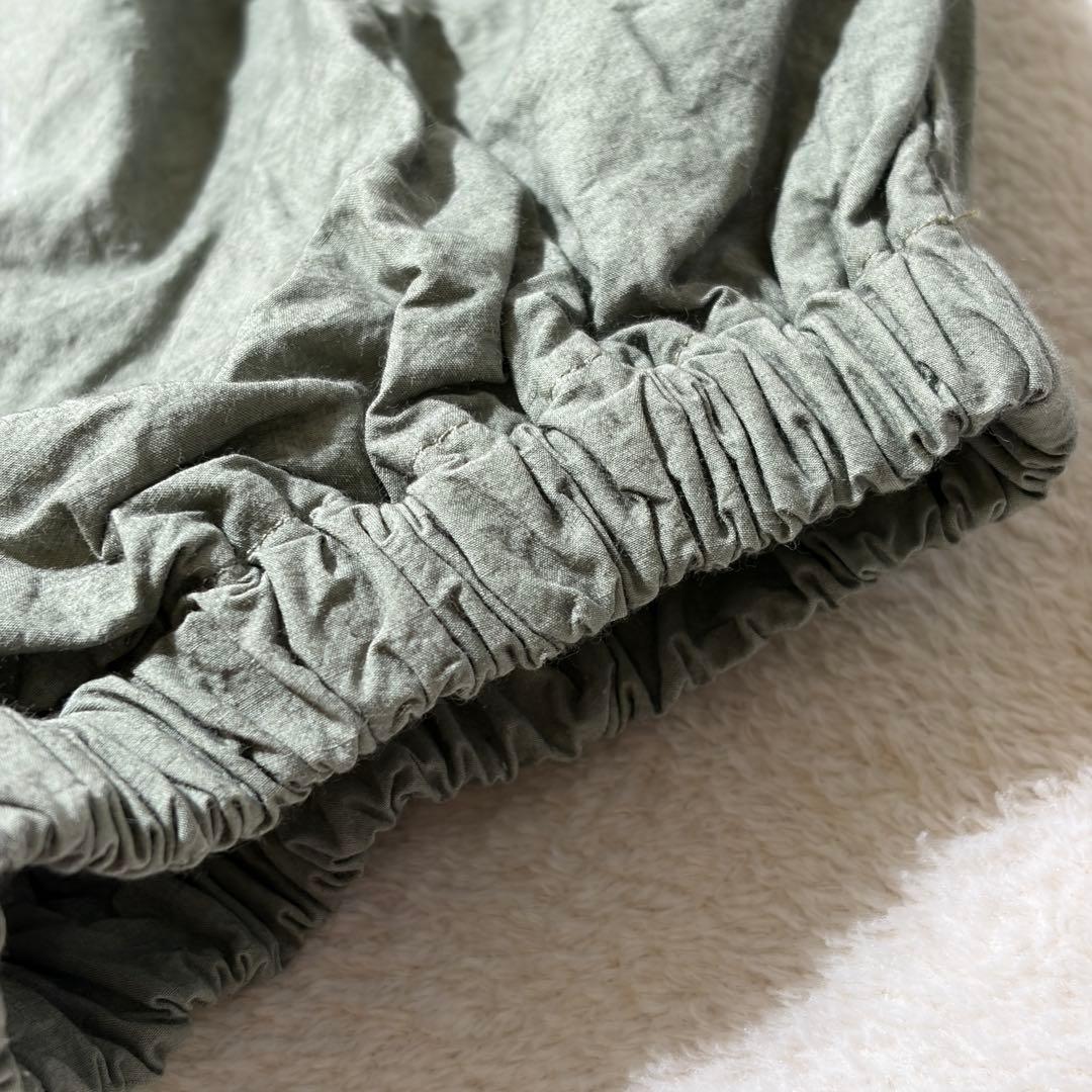 中川政七商店　タイプライター生地のもんぺパンツ　コットンリネン　ゆったり　L