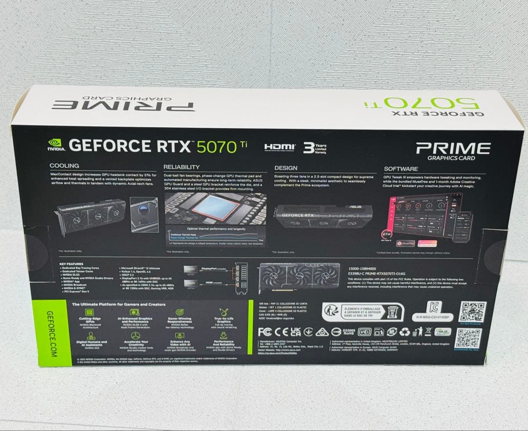 ASUS PRIME GeForce RTX 5070 Ti グラフィックカード