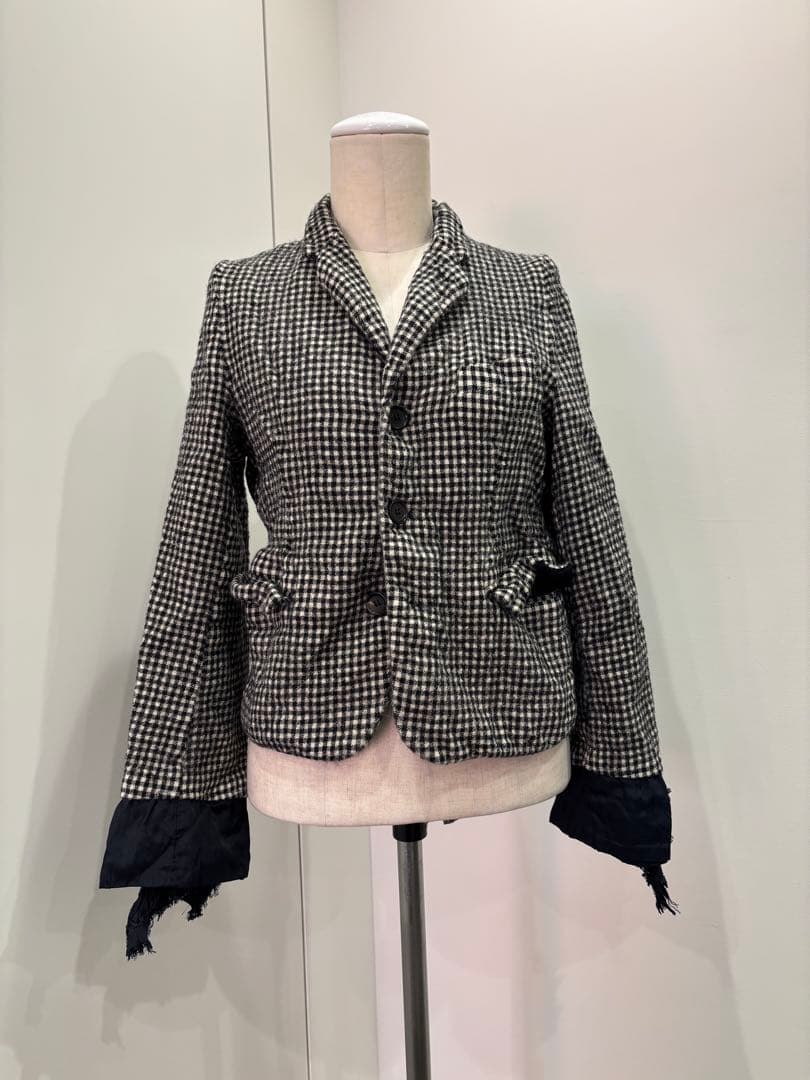 コムデギャルソンコムデギャルソン　チェック柄ジャケット　コムコム　タオ