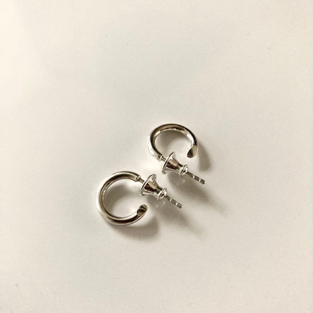 シルバー925 両耳　2.0×13mm ピアス BWL