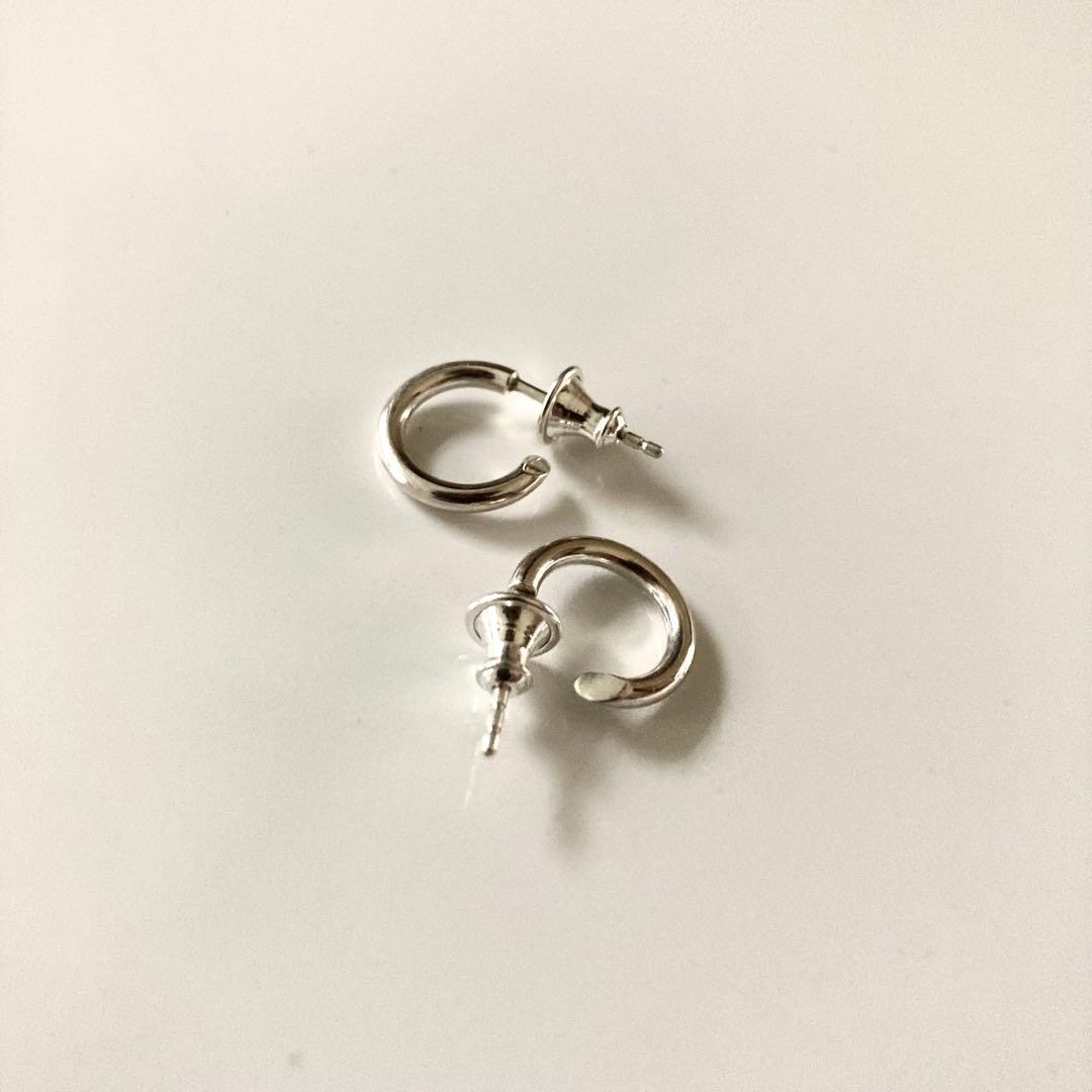 シルバー925 両耳　2.0×13mm ピアス BWL