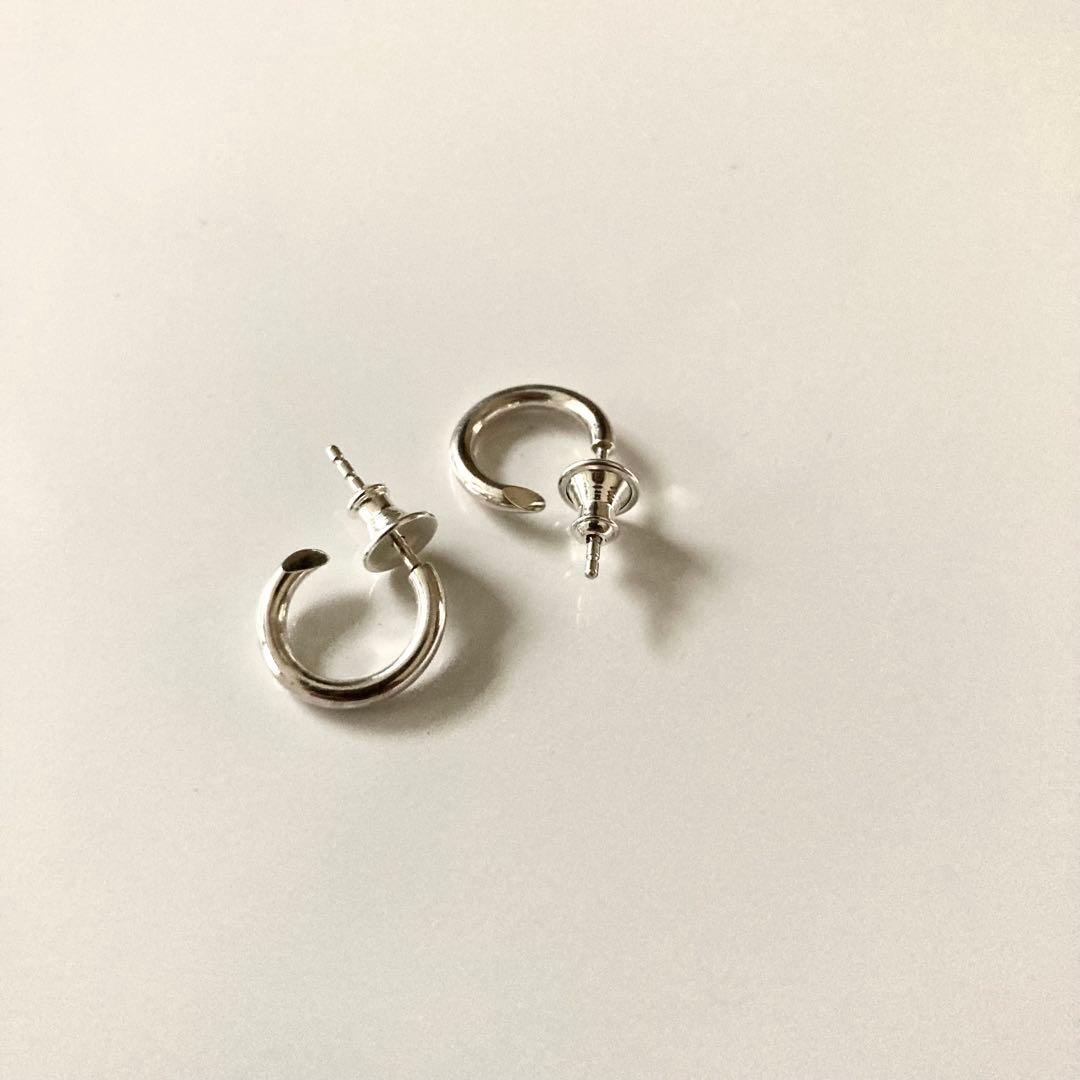 シルバー925 両耳　2.0×13mm ピアス BWL