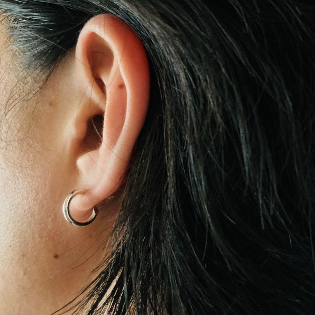 シルバー925 両耳　2.0×13mm ピアス BWL