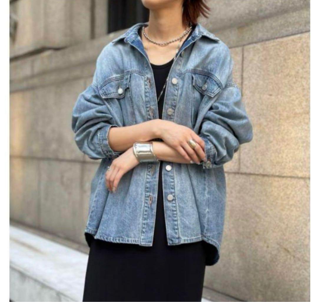 【新品タグ付き】cafune カフネ デニム オーバーシャツ ジャケット