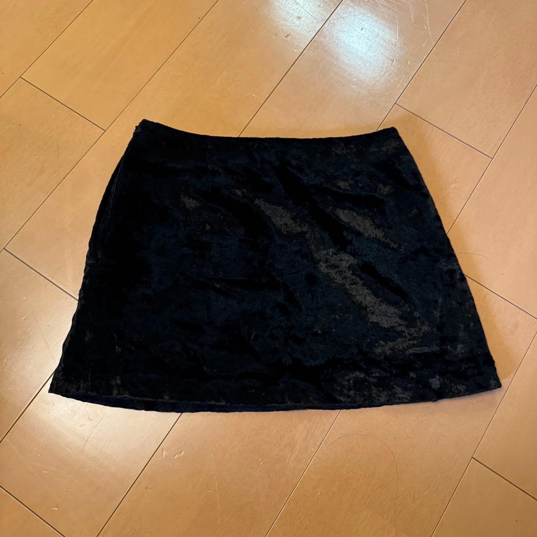 ё yo biotop Velvet mini skirt