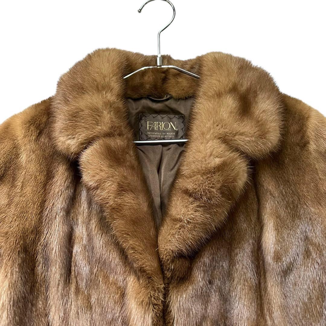 パステルミンク リアルファーコート 毛皮 毛並み◎ なめし柔らか 9号