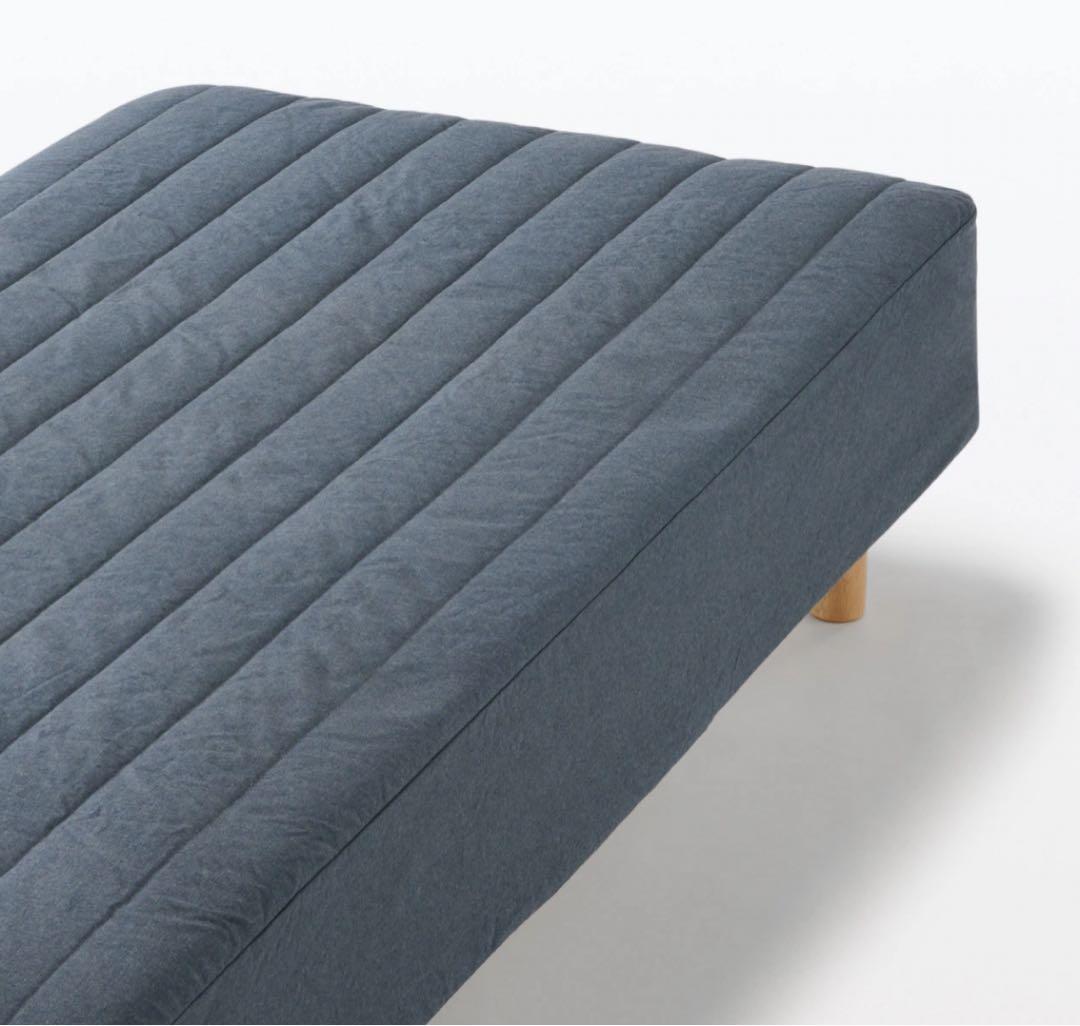 無印良品　綿平織　脚付マットレス用カバー　シングルサイズ　2点セット