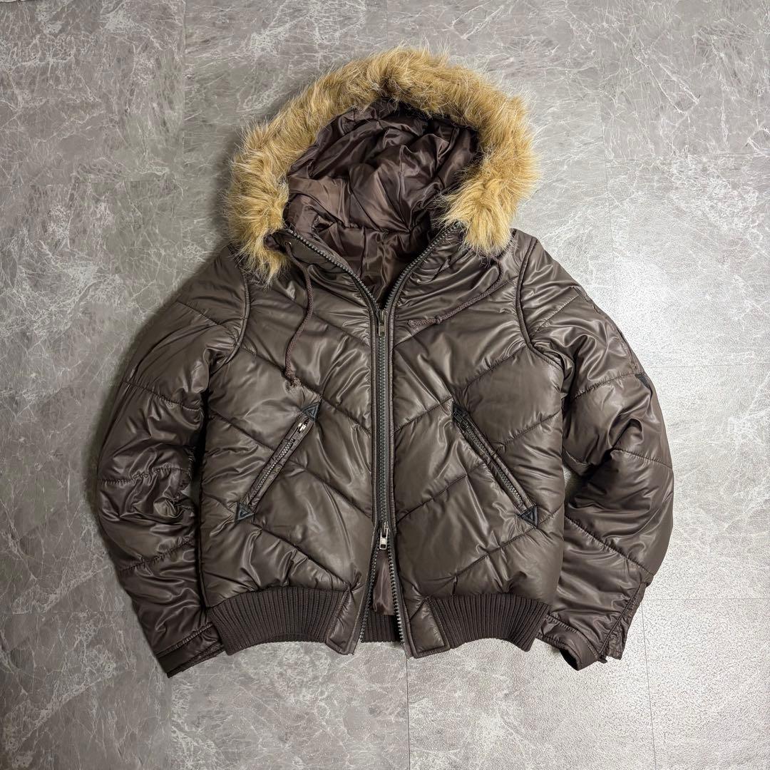 y2k 00s 短丈　ファー　中綿ジャケット　グランジ フェアリーグランジ