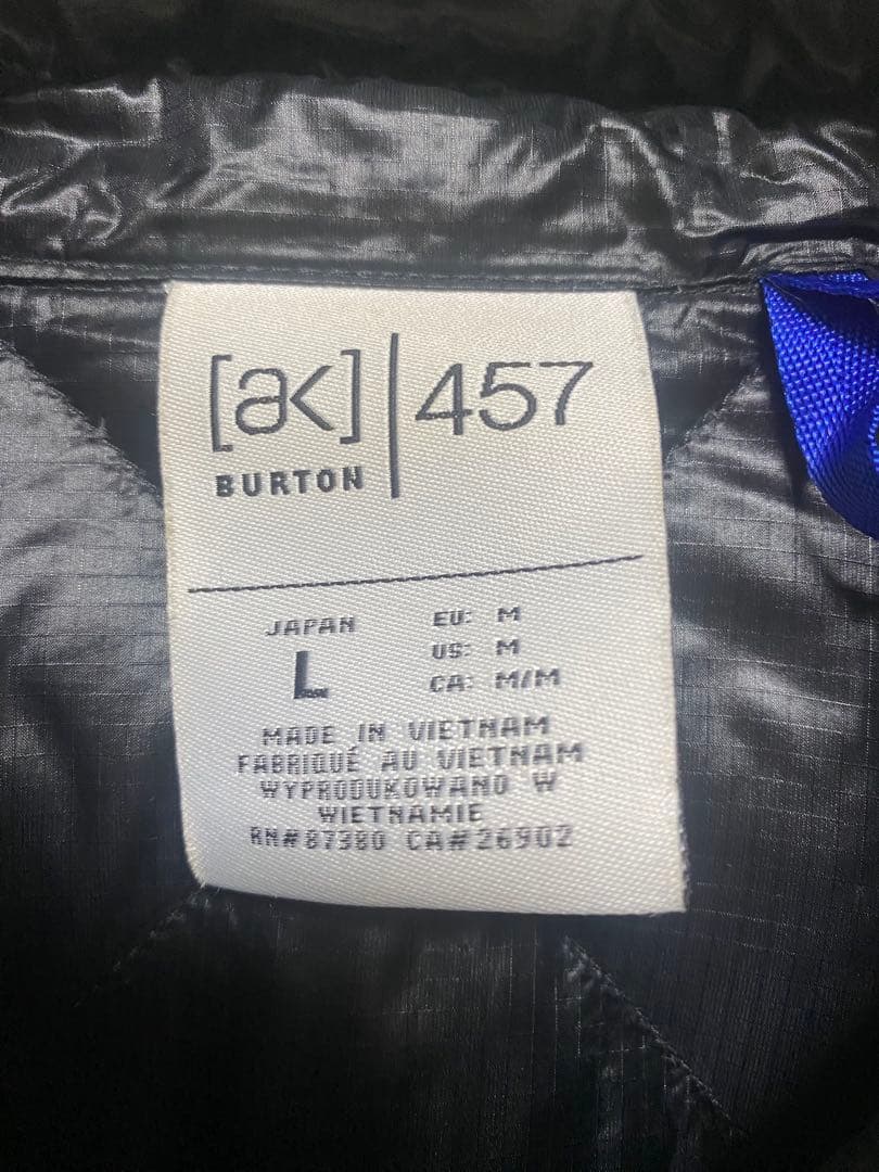 Burton [ak] 457 ダウンジャケット L ブラック