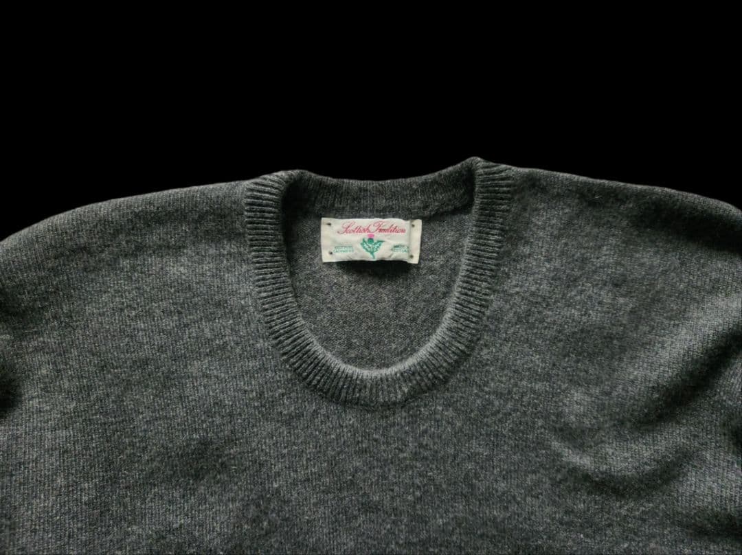 トップス 90s Scottish Pure Cashmere Sweater Gray