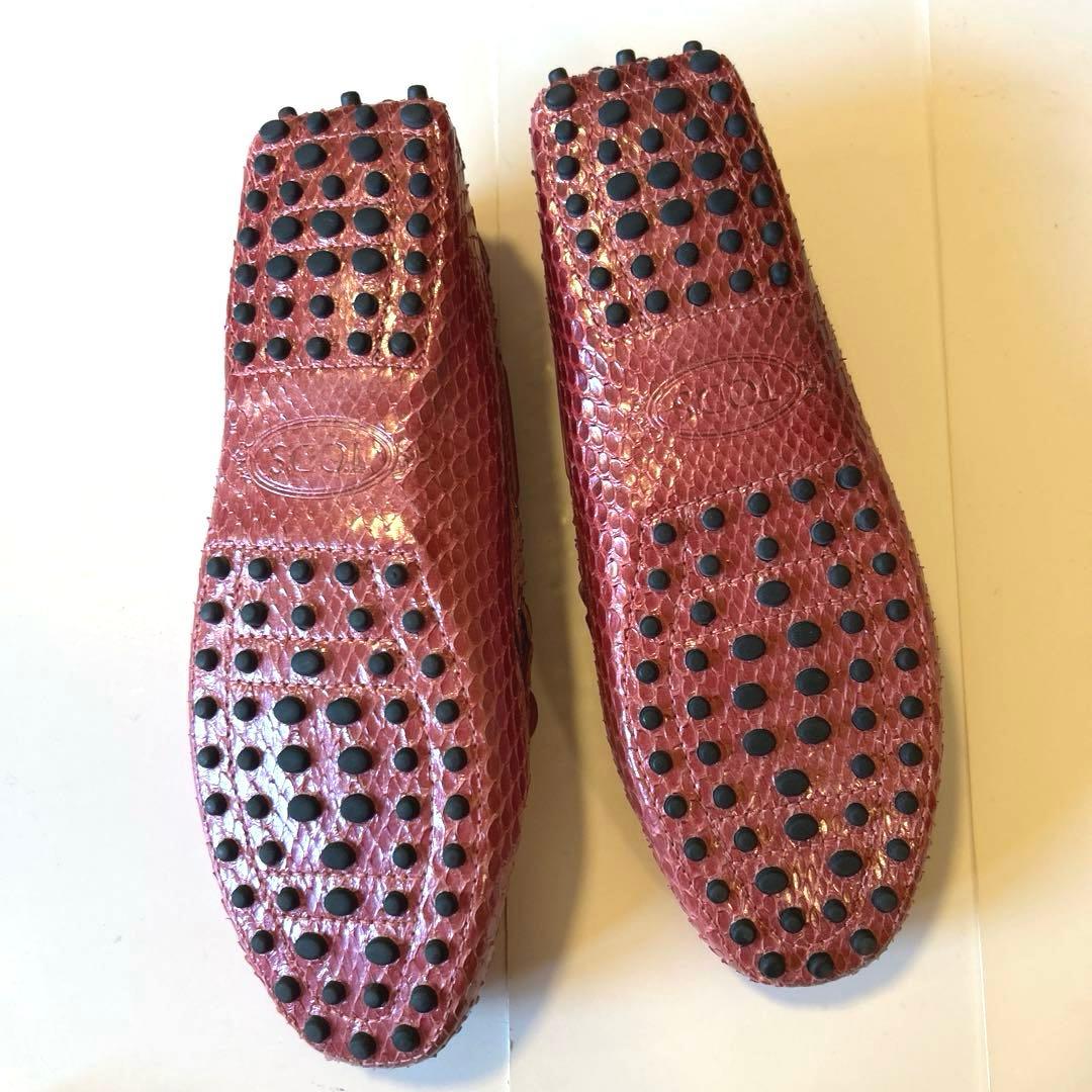 未使用　TOD'S トッズ　パイソン　ドライビングシューズ 37