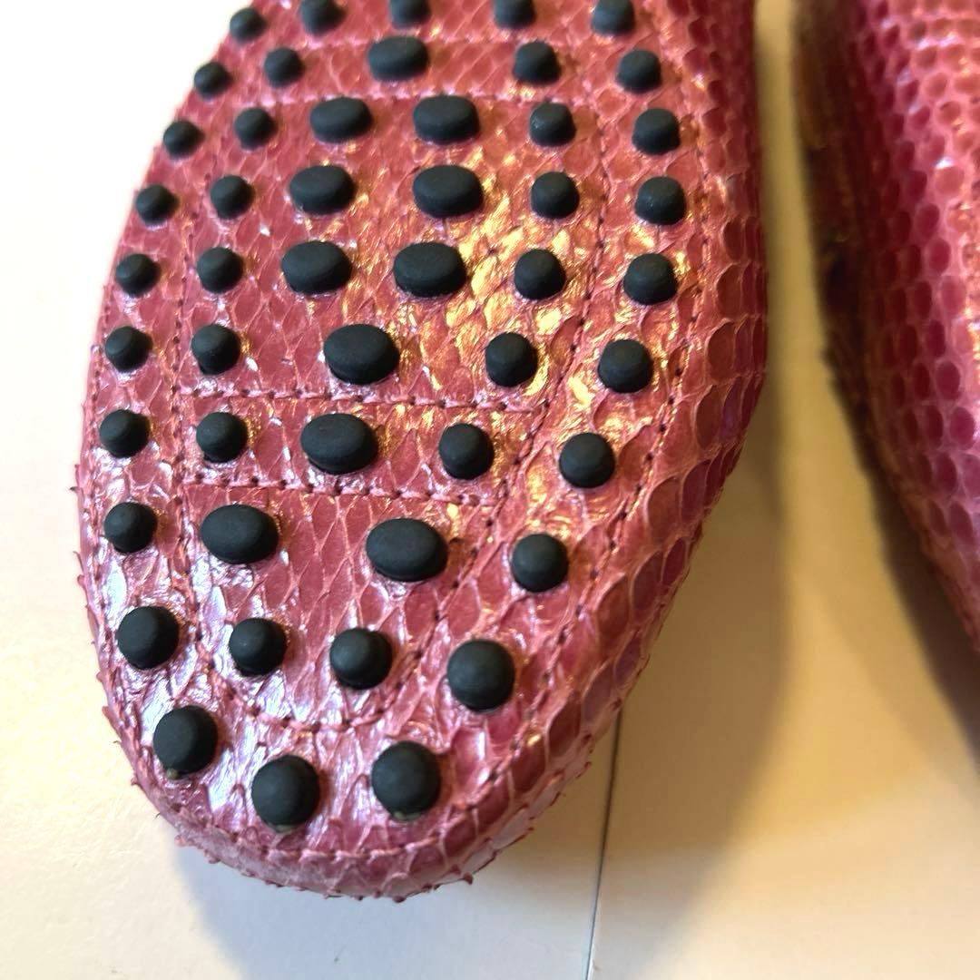 未使用　TOD'S トッズ　パイソン　ドライビングシューズ 37