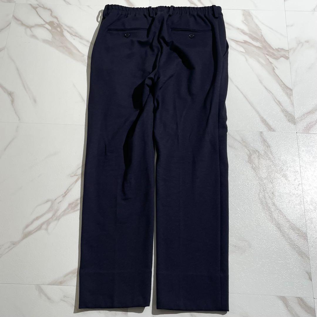 美品 LARDINI easy wear 新ロゴ スーツ ストレッチ ネイビー