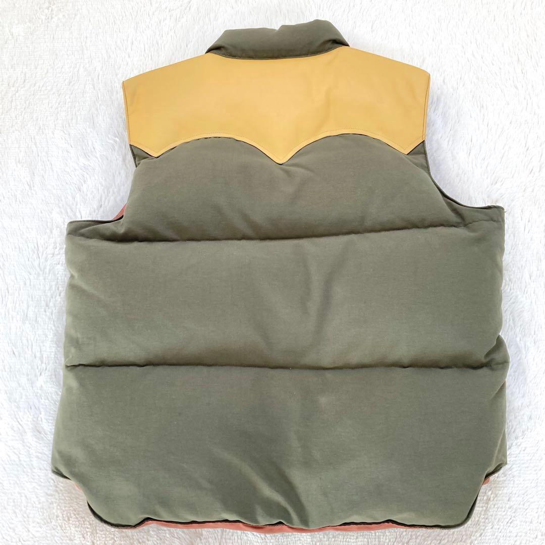 SUGAR CANE シュガーケーン　ダウンベスト　M オリーブ　キャメル