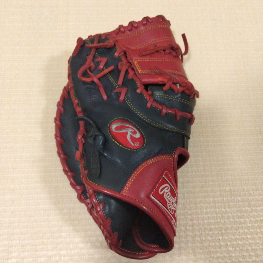 Rawlings ファーストミット　左用　赤　黒　 軟式