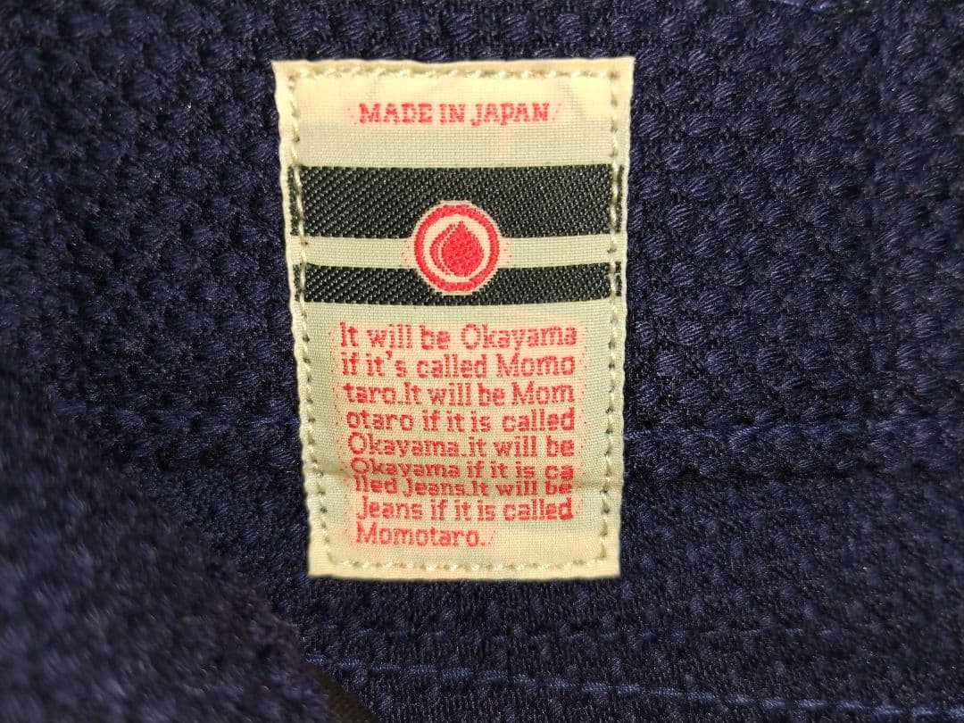 桃太郎ジーンズ MOMOTARO JEANS 刺し子パンツ　W38　ネイビー