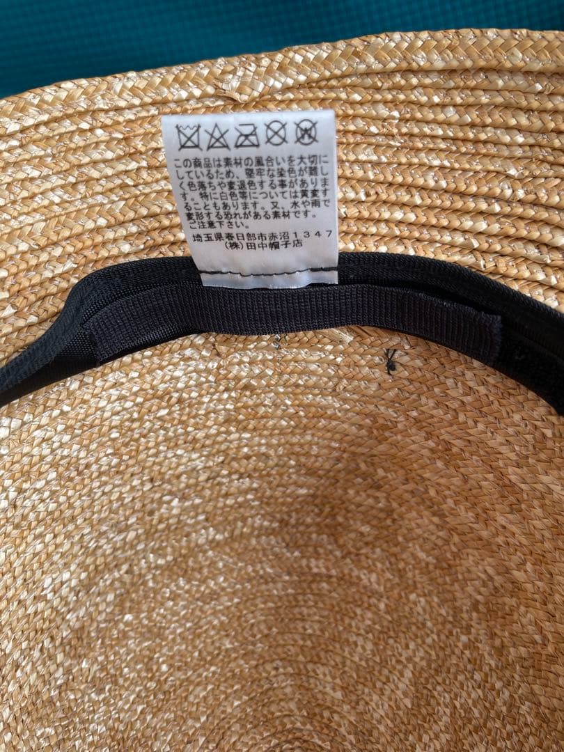 美品　田中帽子店　麦わら帽子　カサブランカ　58cm