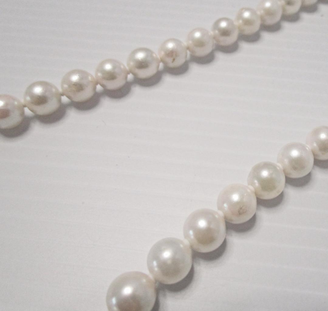 セール☆美品☆あこや本真珠ネックレス・イヤリング ６.５-７ミリ 鑑別書・ケース