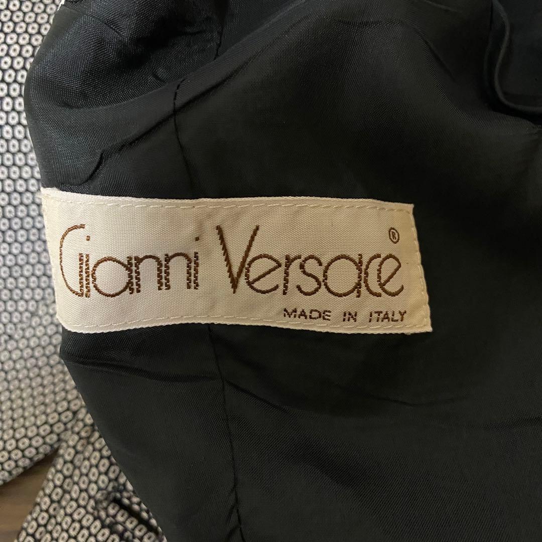 美品 GIANNI VERSACE ヴィンテージ テーラードジャケット シルク混