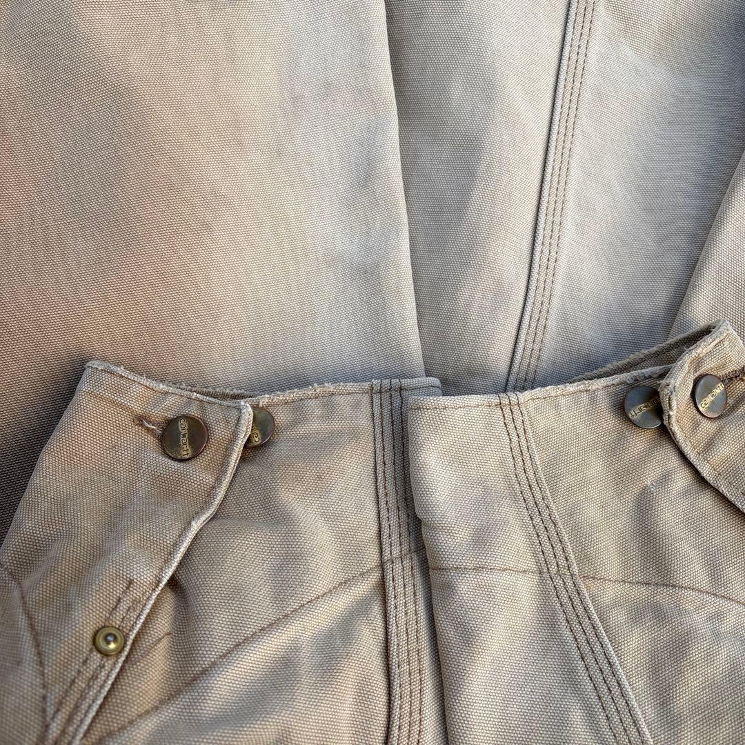 希少 90s カーハート ミシガンチョアコート カバーオール 裏地なし フェード