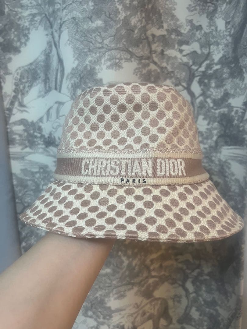 Christian Dior バケットハット ベージュ・ブラウン