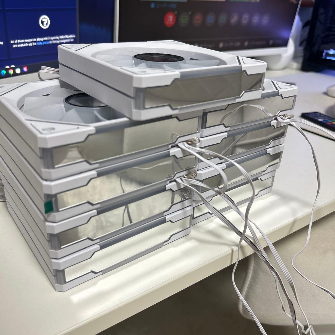 AsiaHorse ARGB 　ケースファン　ホワイト　120mm 9台