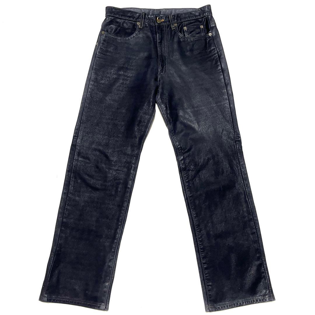 ★クシタニ★EXPLORER JEANS★5058★レザーパンツ★W32★黒★