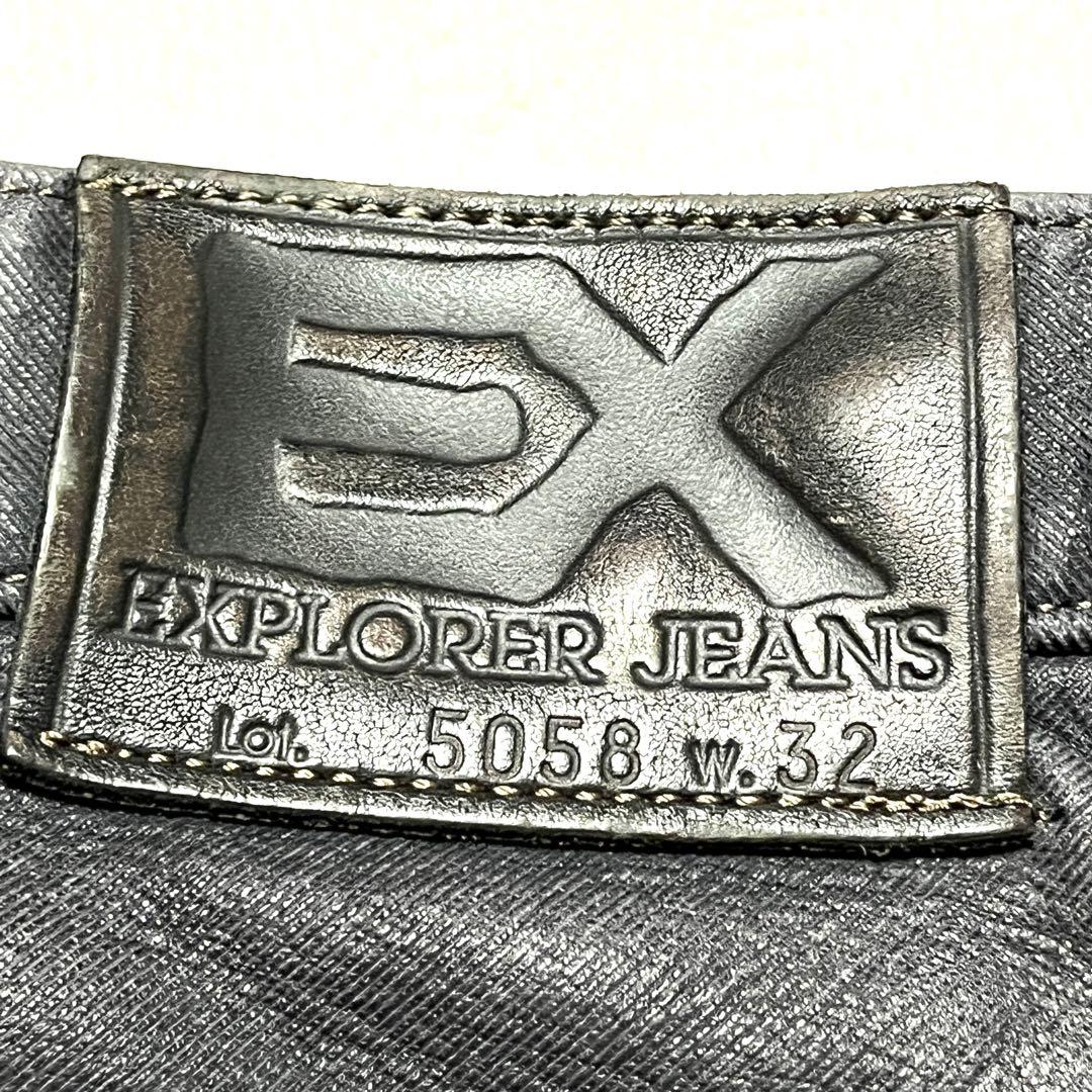 ★クシタニ★EXPLORER JEANS★5058★レザーパンツ★W32★黒★