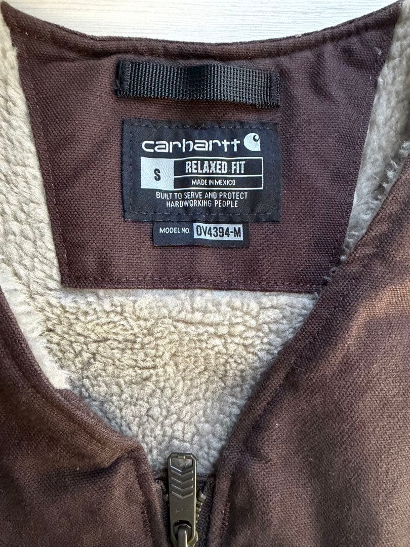 Carhartt ダックベスト S ブラウン
