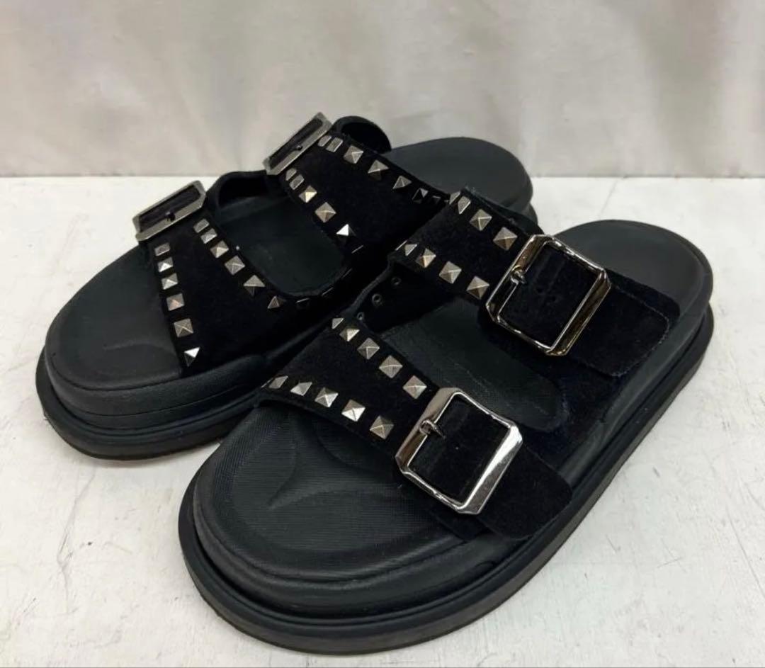 WH、ダブルエイチ、ヒロシツボウチ、干場、サンダル、スタッズ、レザーサンダル