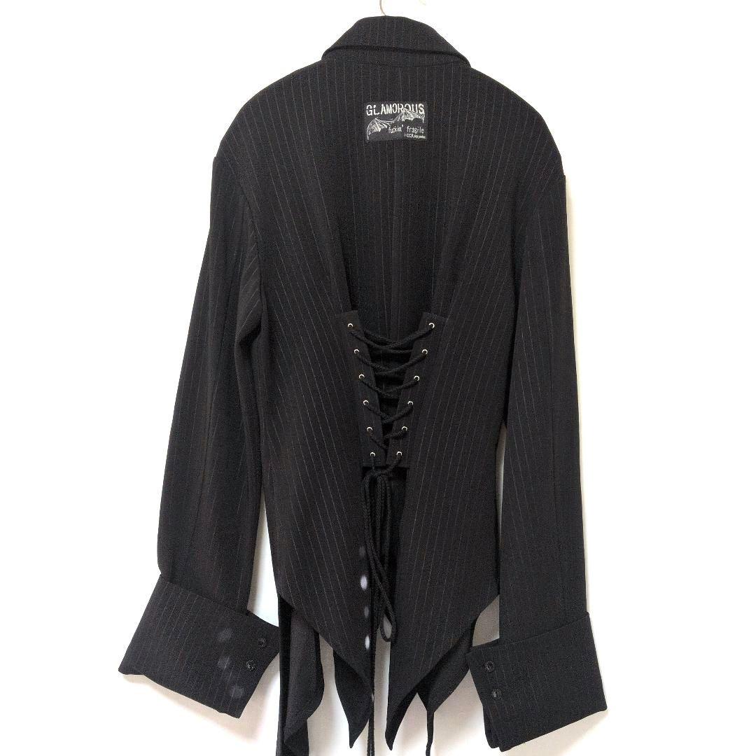 【希少】GLAMOROUS 燕尾シャツジャケット L 編み上げ パンク Y2K