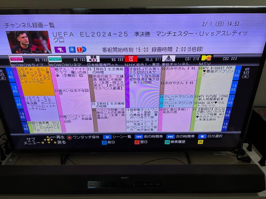 【完動品】DMR-BRX2000 2TB パナソニック 全自動DIGAレコーダー