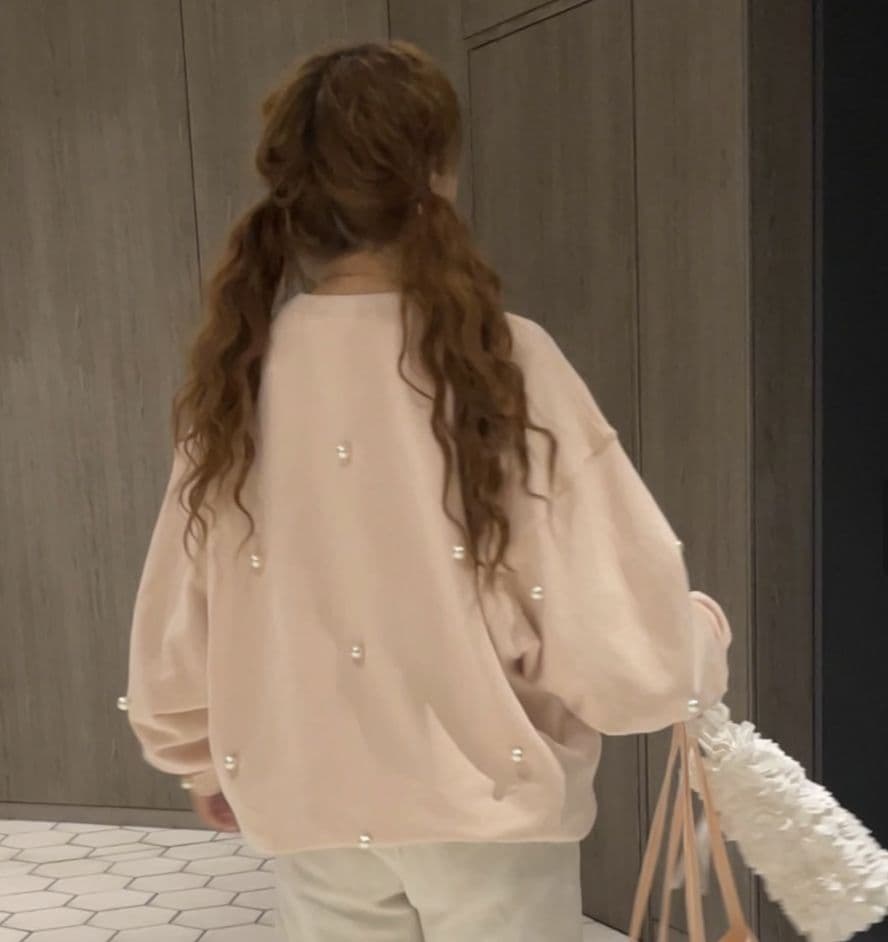 未使用品☆marryme☆パール装飾トレーナー☆ピンク