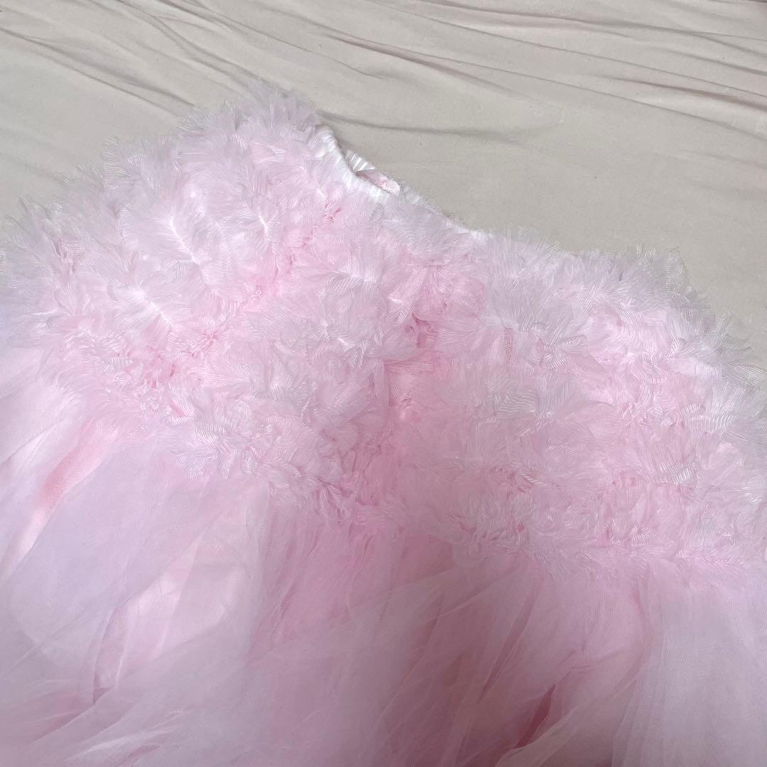 カラードレス チュールドレス ピンク 結婚式 ウェディング