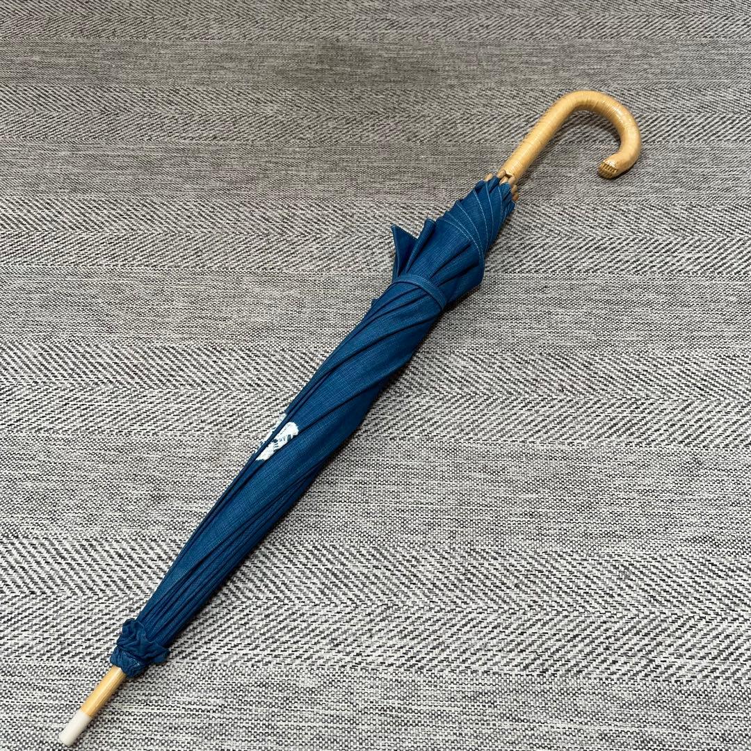 大島紬　リメイク日傘　着物　長傘　一本傘
