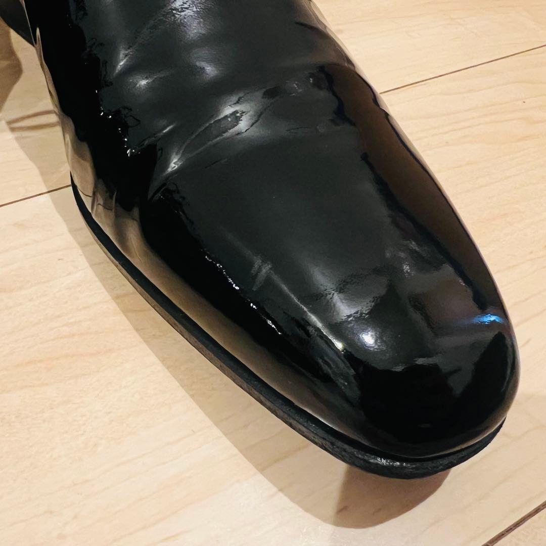 【使用回数少】GUCCI グッチ ドレスシューズ エナメル ブラック 結婚式