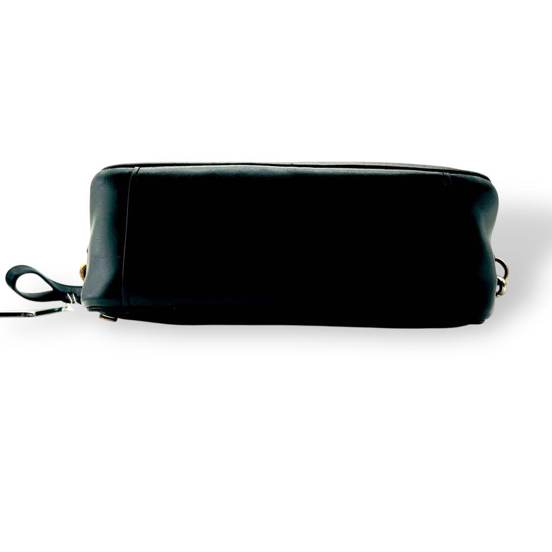 【人気】COACH コーチ　ショルダーバッグ ブラウン×ブラック　レザー　良品