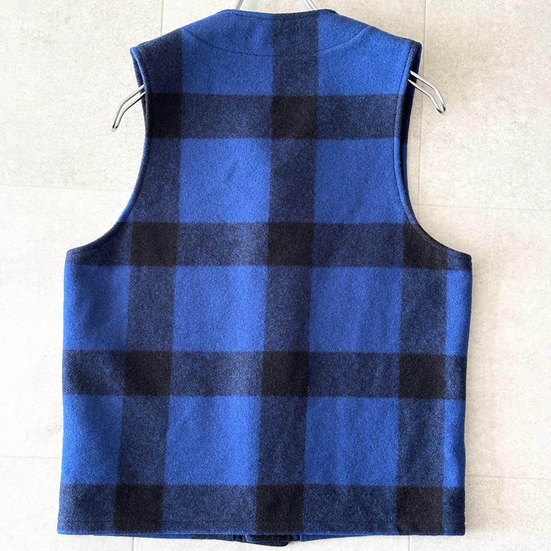極美品 4,4万 フィルソン マッキーノウールベスト 36 ブルーブラック
