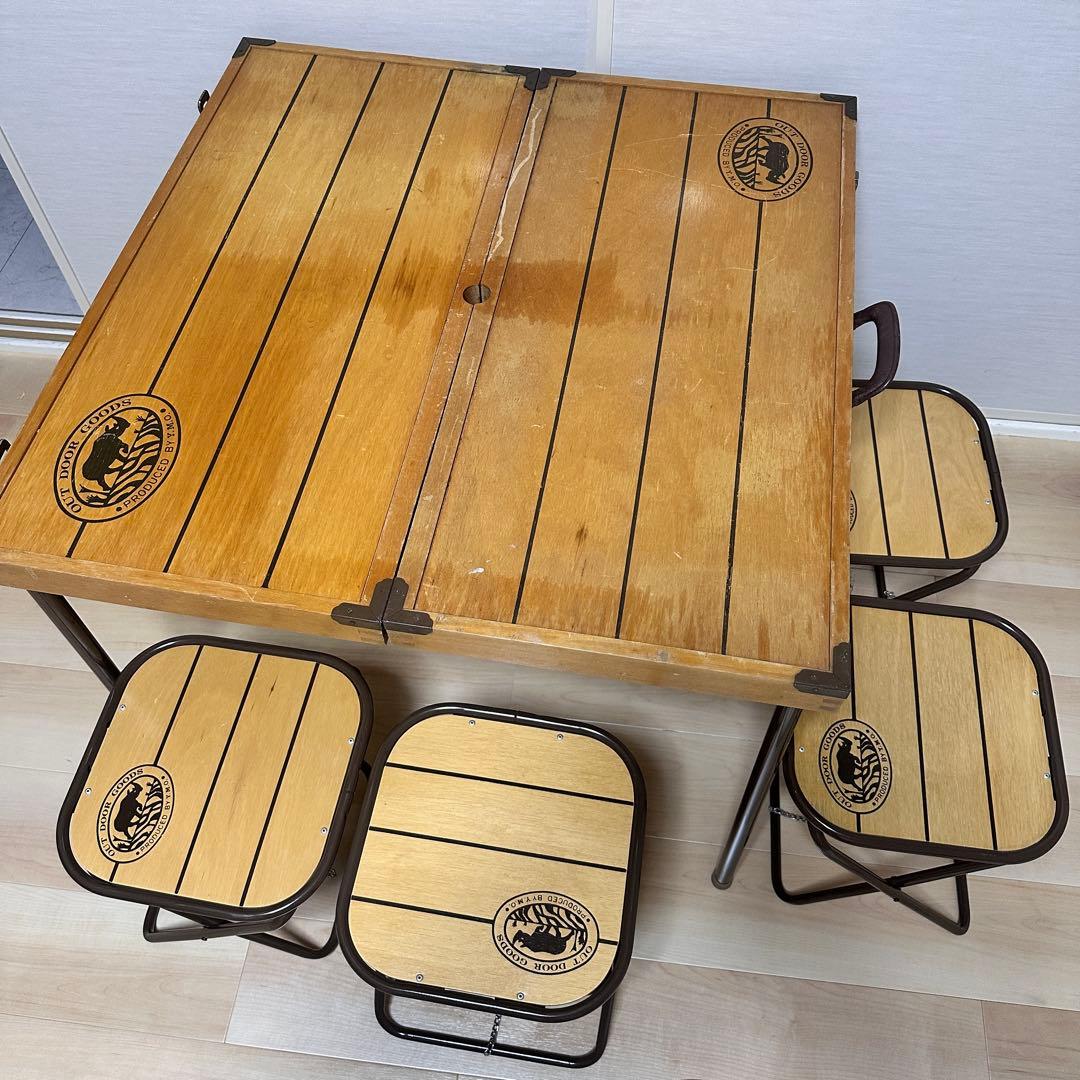 ウッドピクニックテーブル キャンプ キャンプテーブル ビンテージ テーブルセット